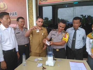 Polres Kampar Musnahkan 26 Gram Shabu-shabu